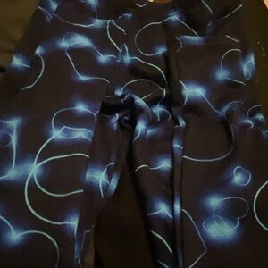 Stylish Black and Blue Patterned Pants